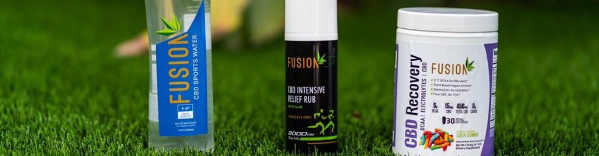 Fusion CBD Products water releif rub recovery capsule