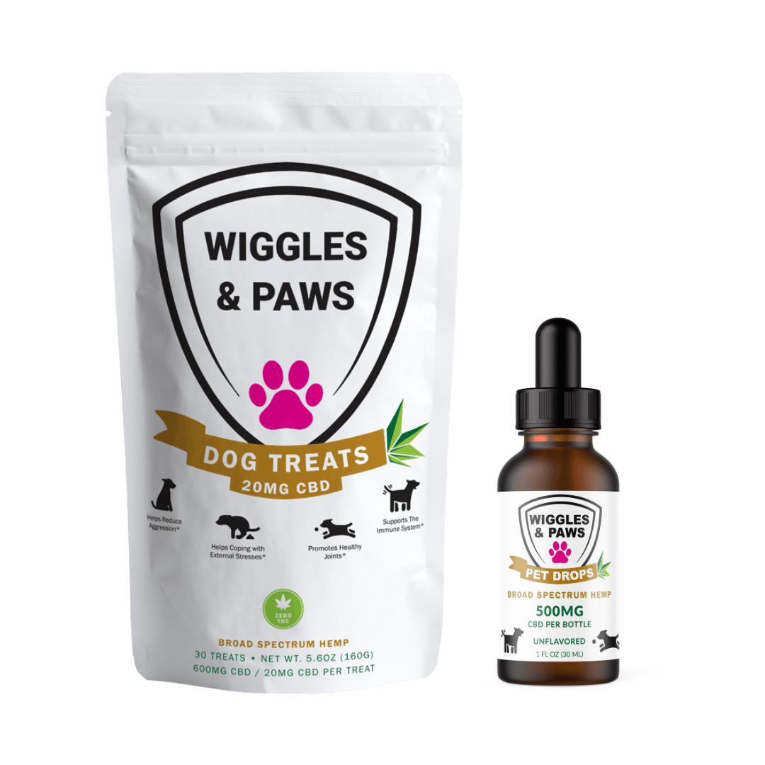 WIGGLES & PAWS CBD TREATS 600mg + CBD OIL 500mg