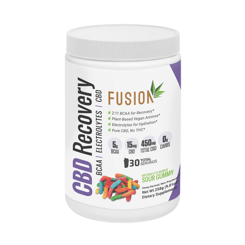 CBD - BCAA Recovery Powder Sour Gummy | Fusion CBD