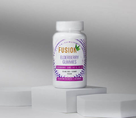 Vegan Broad Spectrum CBD Gummies - Elderberry | Fusion CBD